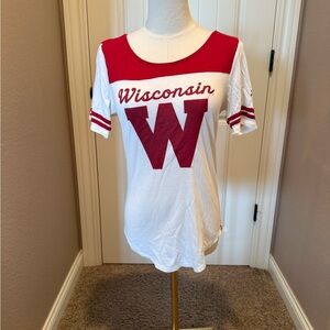 Under Armour Wisconsin Badger Women's Red and White Tee